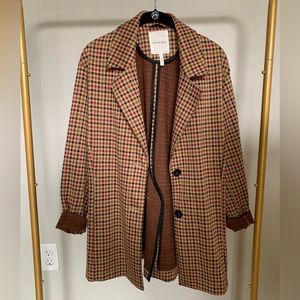Avec Les Filles Anthropologie Oversized Plaid Blazer